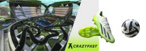 Header para el proyecto realizado en el videojeugo rocket league para el lanzamiento de las nuevas xcrazyfast de adidas